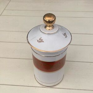 Hand painted apothecary jar by Bye Walter Stark. Chili